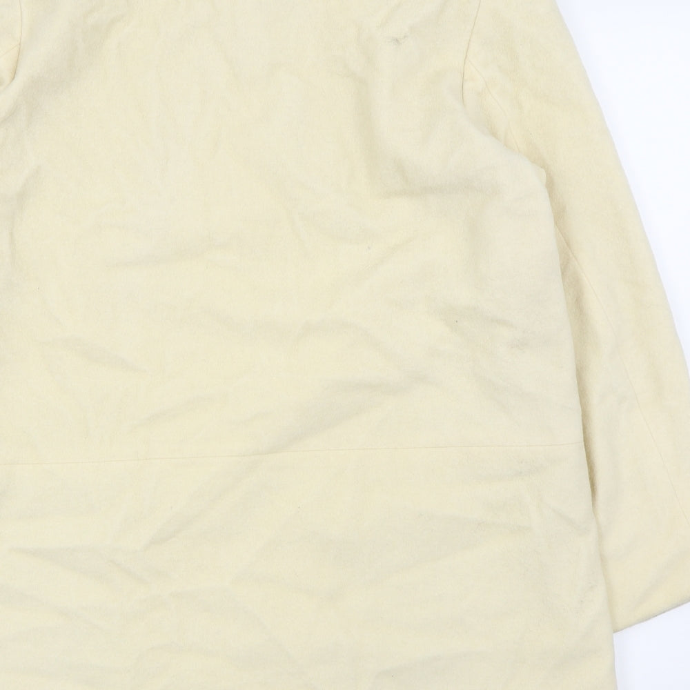 M&S Womens White Overcoat Coat Size 14