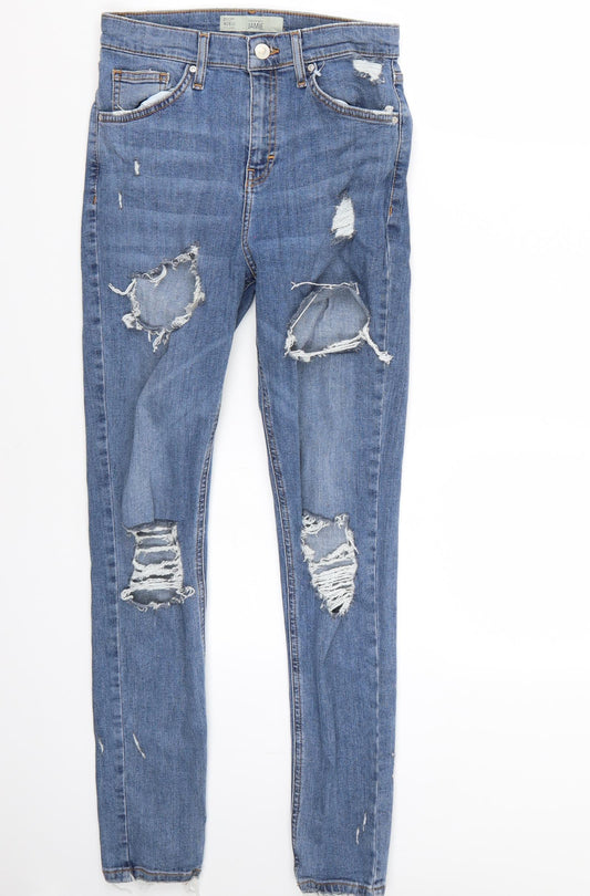 Womens UK Size 28 Topshop Regular Fit Skinny Blue Jeans