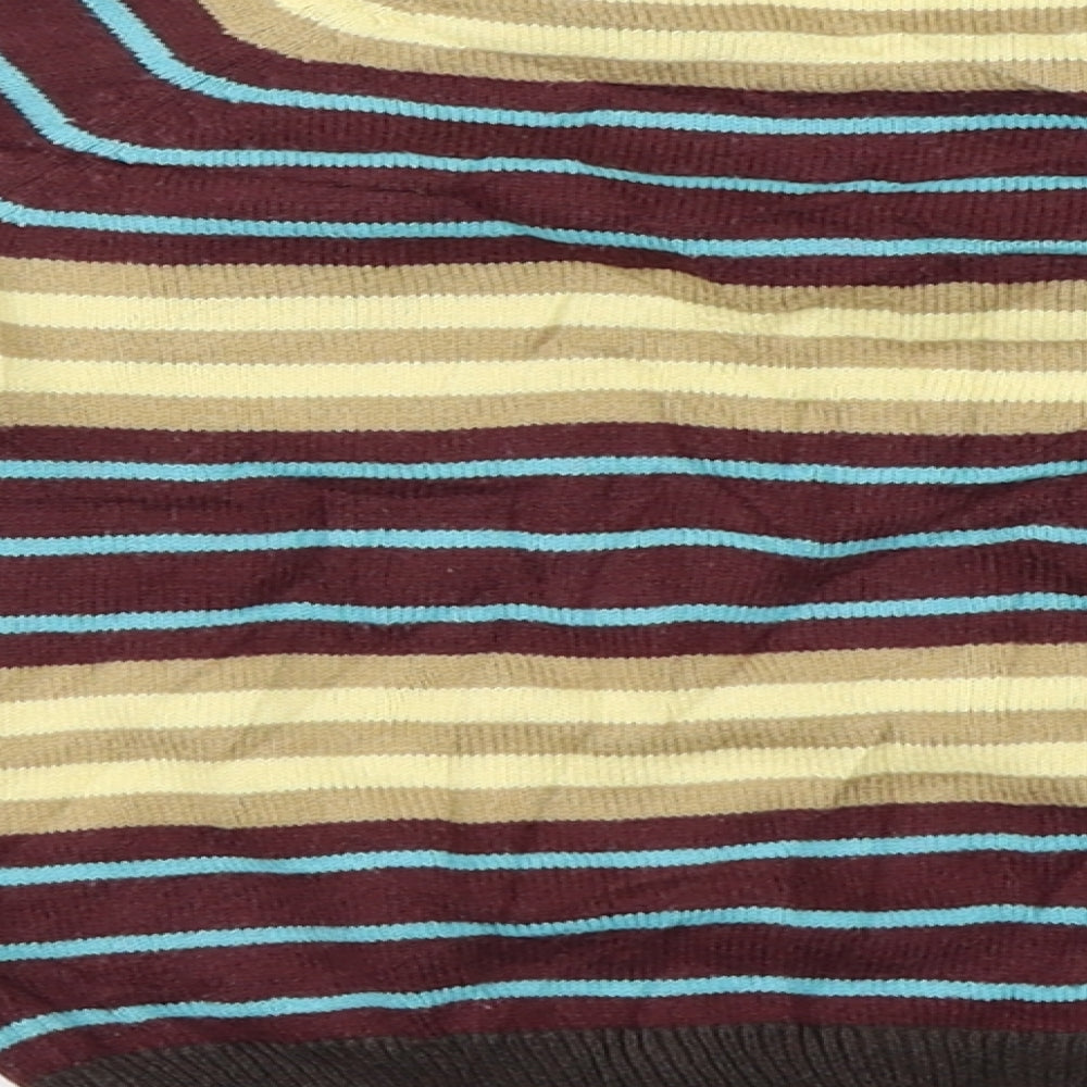 Marks and Spencer Girls Brown Striped Pullover Jumper Size 2-3 Years