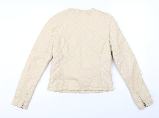 Internationale Womens Beige Jacket Coat Size 12