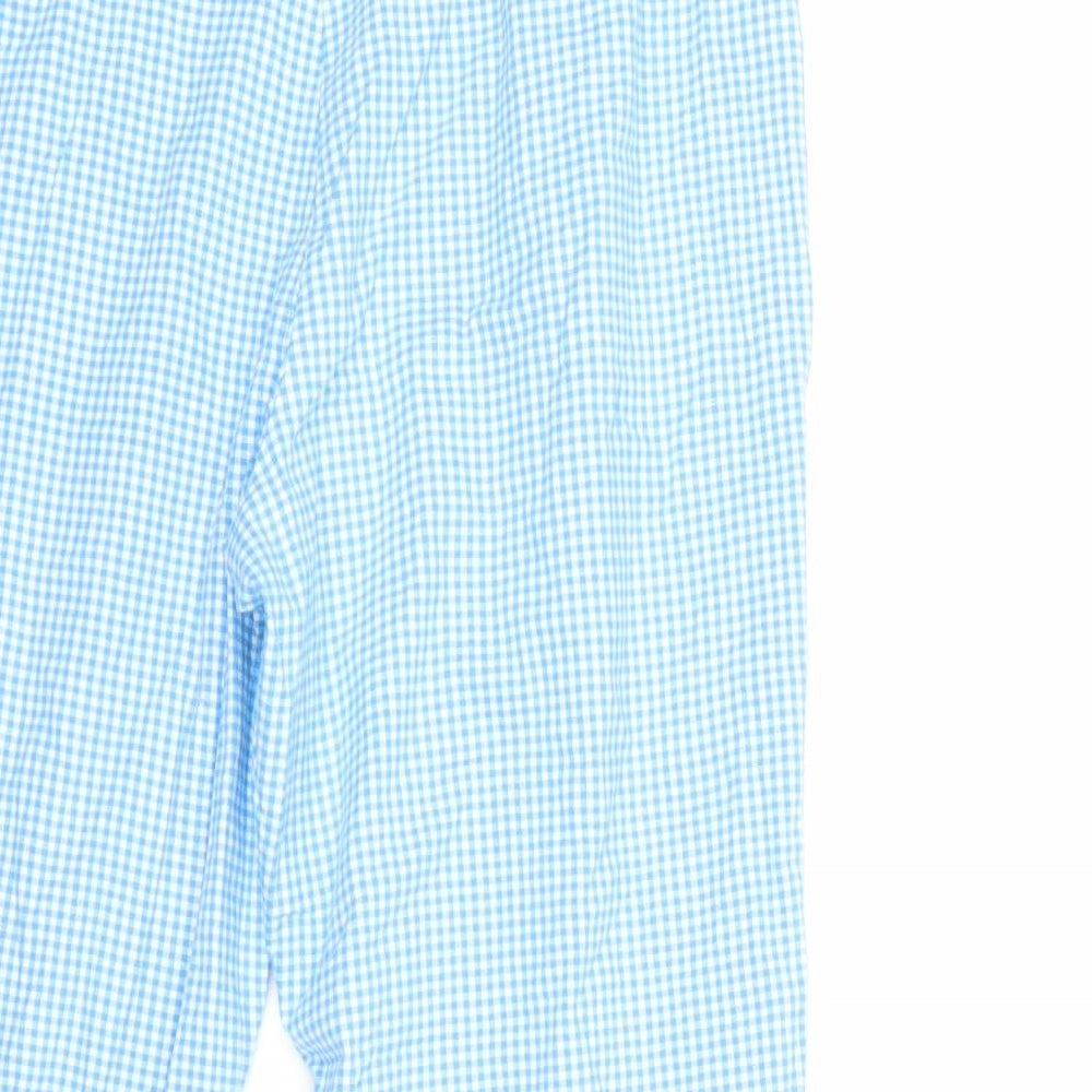 Womens UK Size 18 Joie De Vivre Regular Fit Cropped Blue Trousers