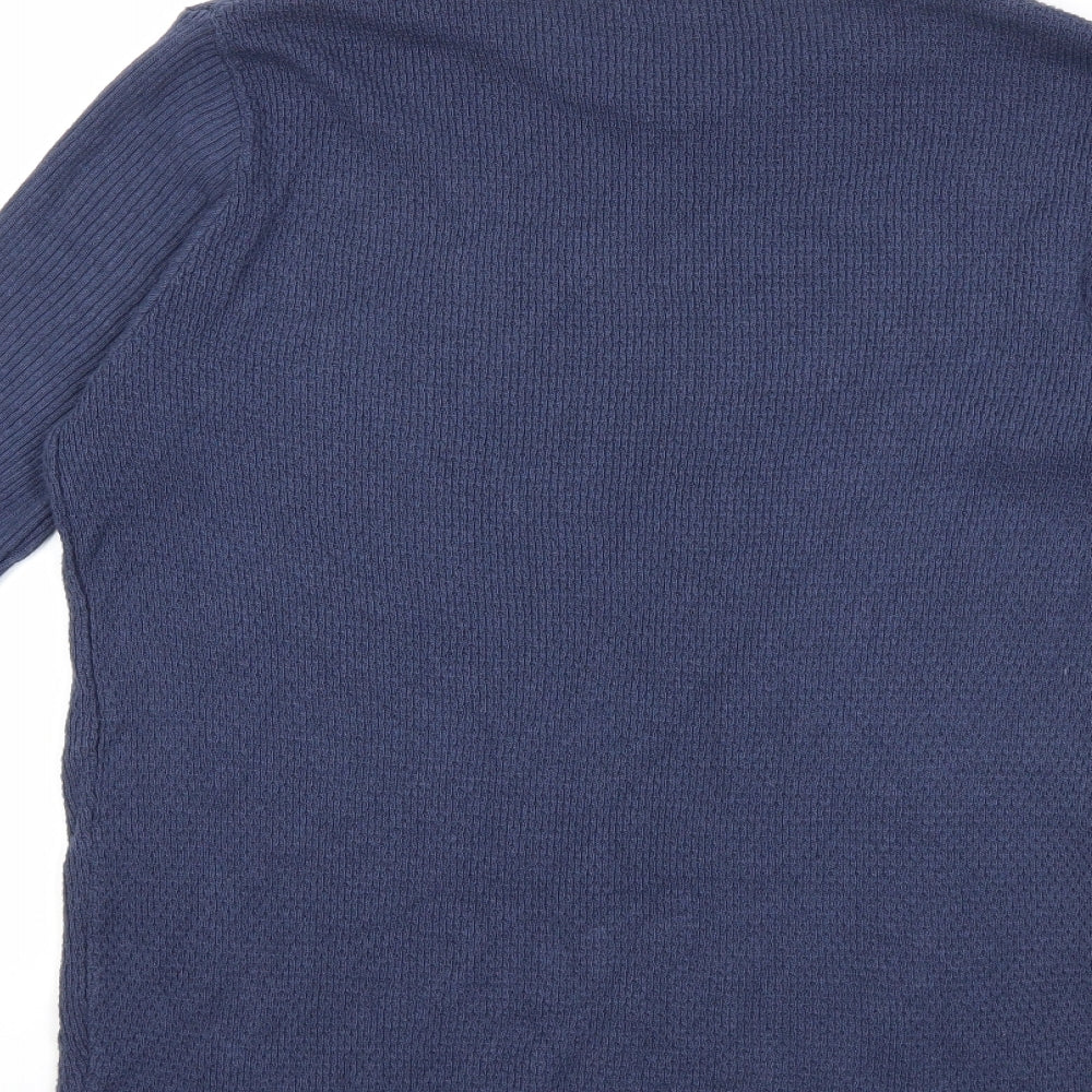 River Island Mens Black Knit Pullover Jumper Size M