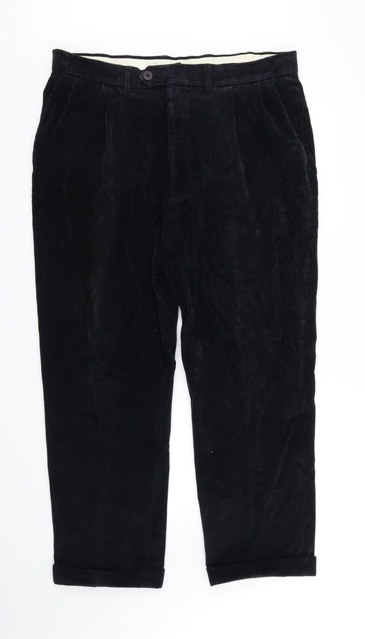 M&S Collection Womens Black Trousers Size 34 in L31 in