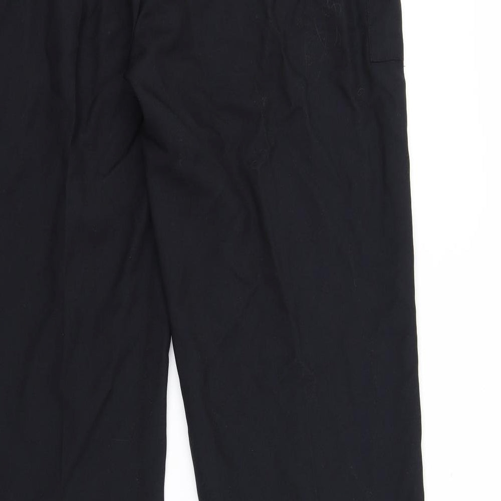 Womens UK Size 18 Preworn Regular Fit Black Trousers