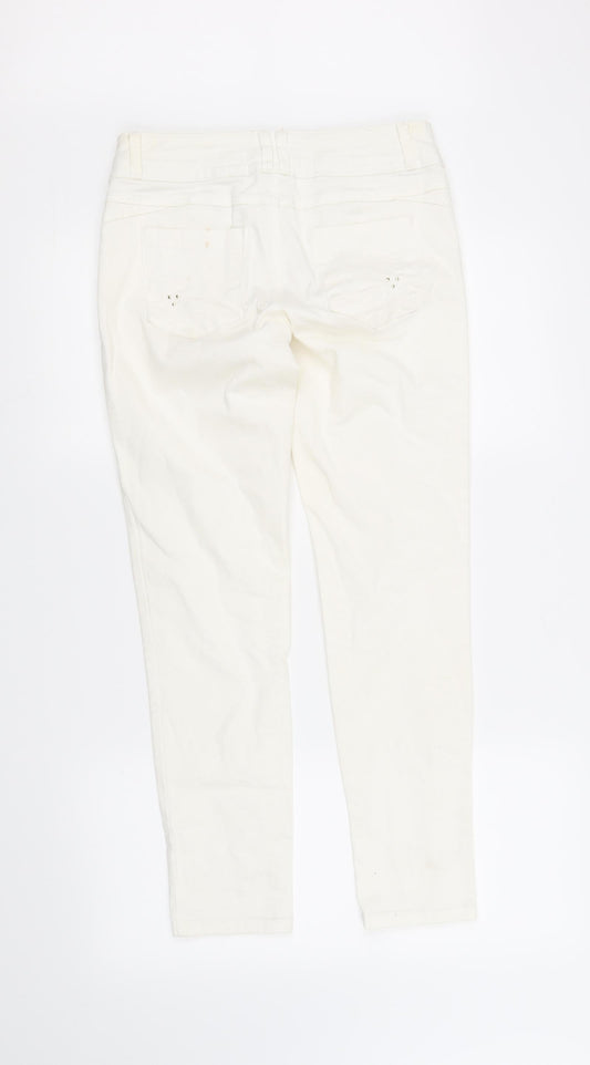 Promod Womens White   Straight Jeans Size 8 L28 in
