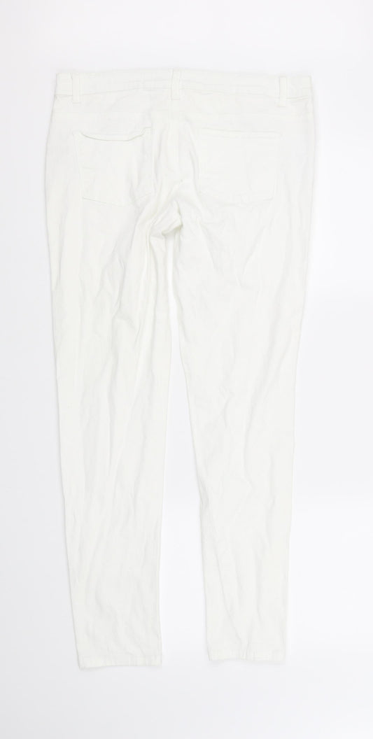 Womens UK Size 14 deniem & co Regular Fit Straight White Jeans