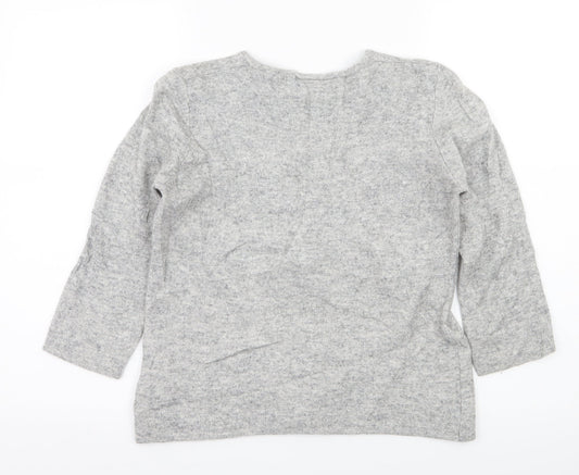Alex & Co Womens Grey Knit Pullover Jumper Size 8