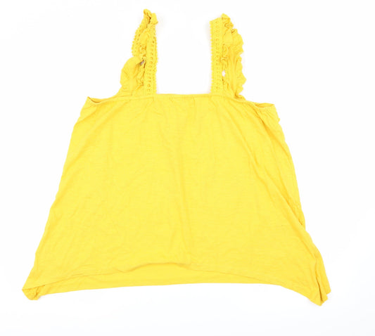Womens UK Size 16 Papaya Yellow Basic Tank