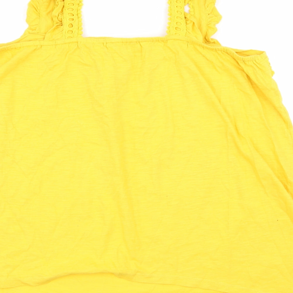 Womens UK Size 16 Papaya Yellow Basic Tank