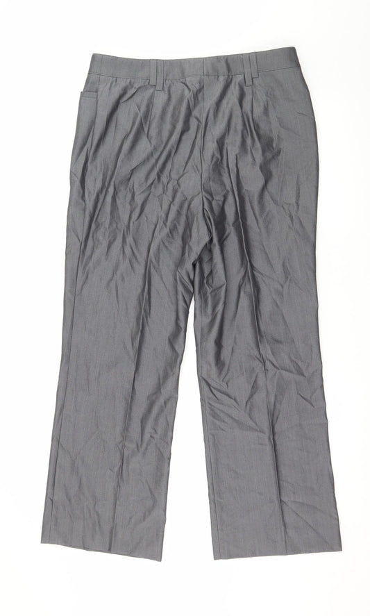 Basler Mens Grey   Trousers  Size 34 in L28 in
