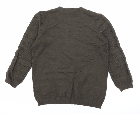 Warehouse Womens Brown Knit Pullover Jumper Size 12