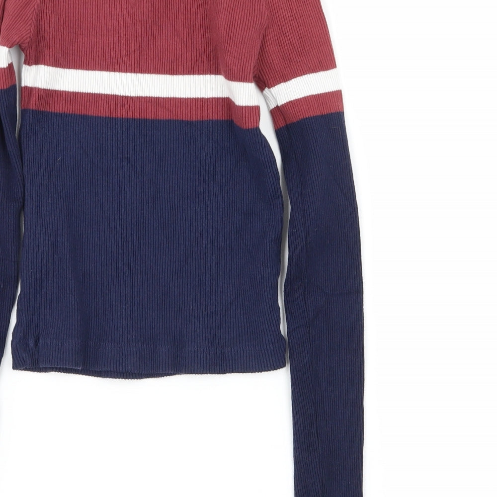 Womens UK Size M Pull&Bear Multicoloured Basic T-Shirt