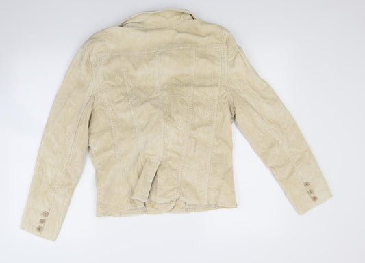 Editions Womens Beige Corduroy Jacket Coat Size 14