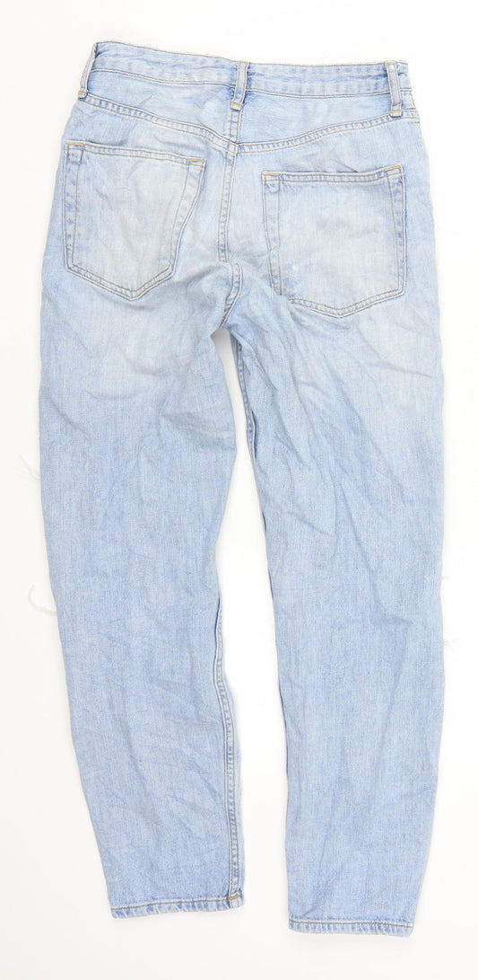 Topshop Womens Blue Denim Mom Jeans Size 25 in L27 in