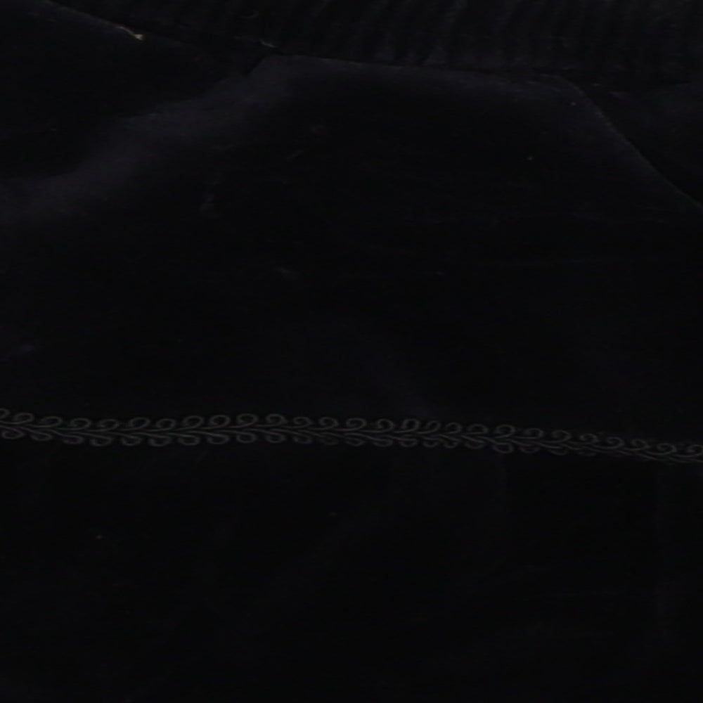 St Michael Girls Black Corduroy Flare Skirt Size 2 Years