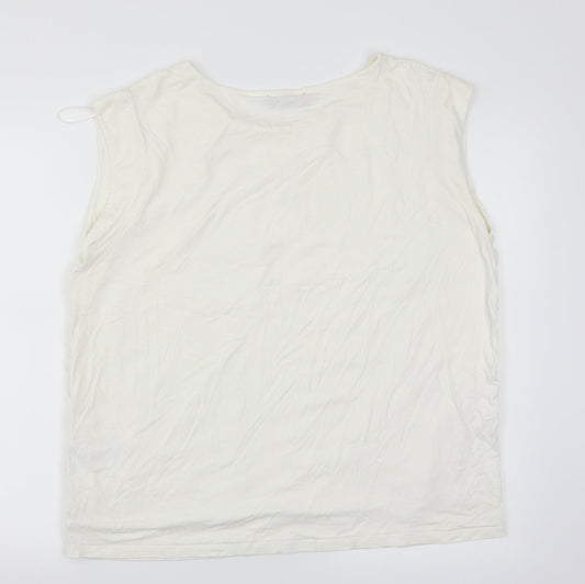 F&F Womens White Basic Tank Size 18