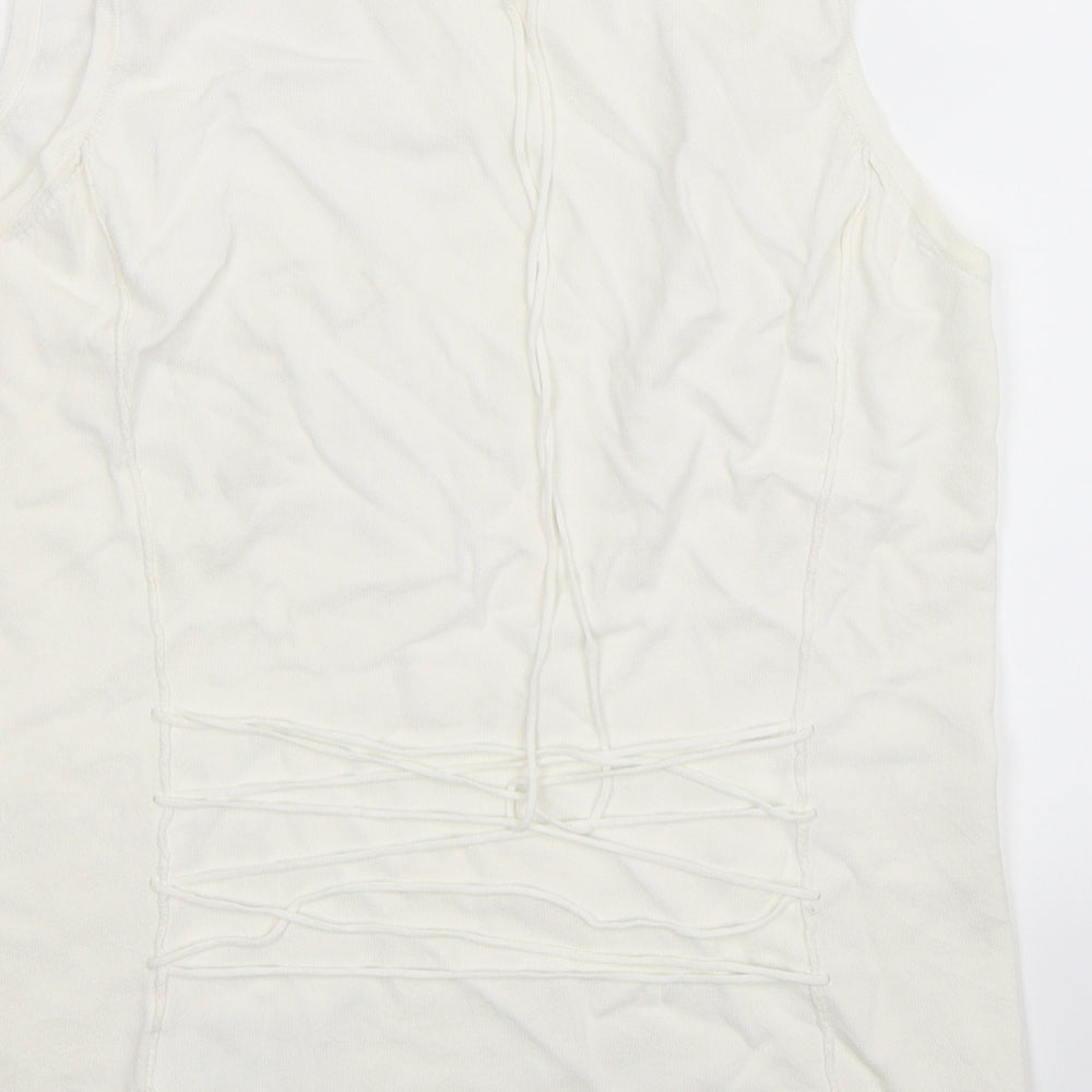 Womens UK Size 12 NEXT White Basic Tank