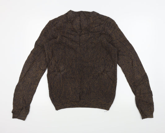 H&M Mens Brown Pullover Jumper Size S