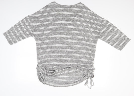 Womens UK Size XL Papaya Grey Basic Blouse