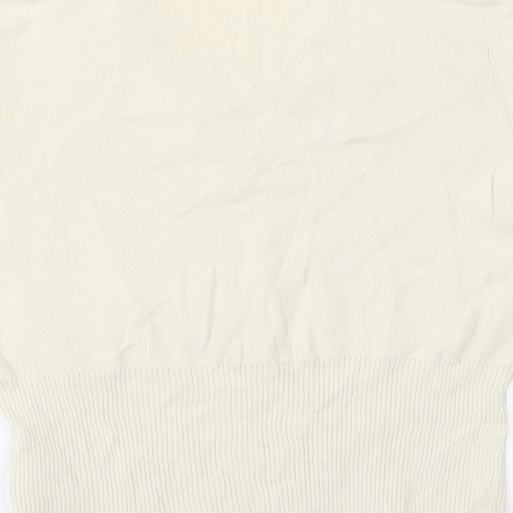 Womens UK Size M Sky Designs Beige Basic T-Shirt
