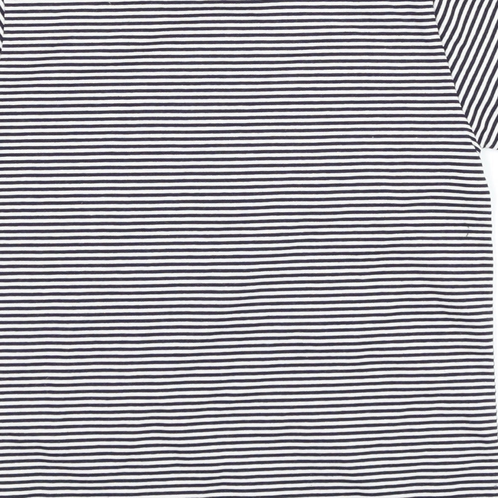 Desiderio Girls Blue Striped Basic T-Shirt Size S - yachting club amalfi