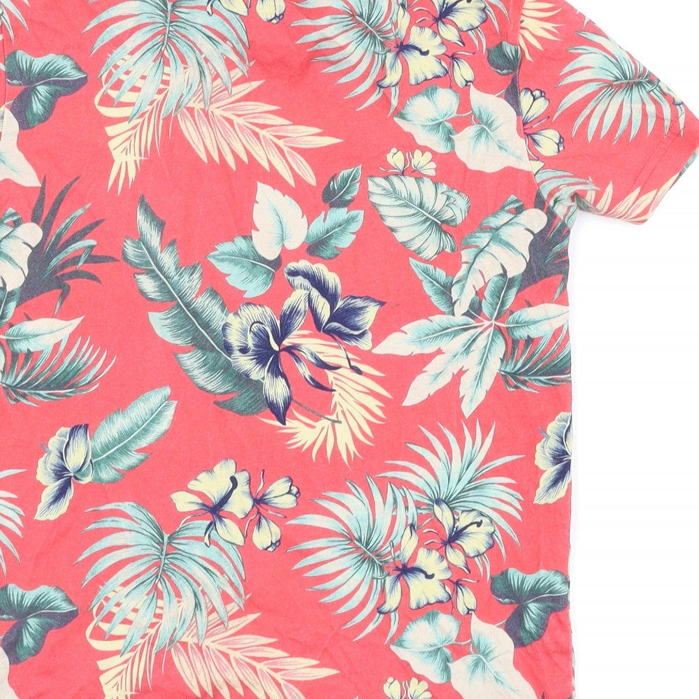 Next Boys Red Floral Basic T-Shirt Size 8 Years