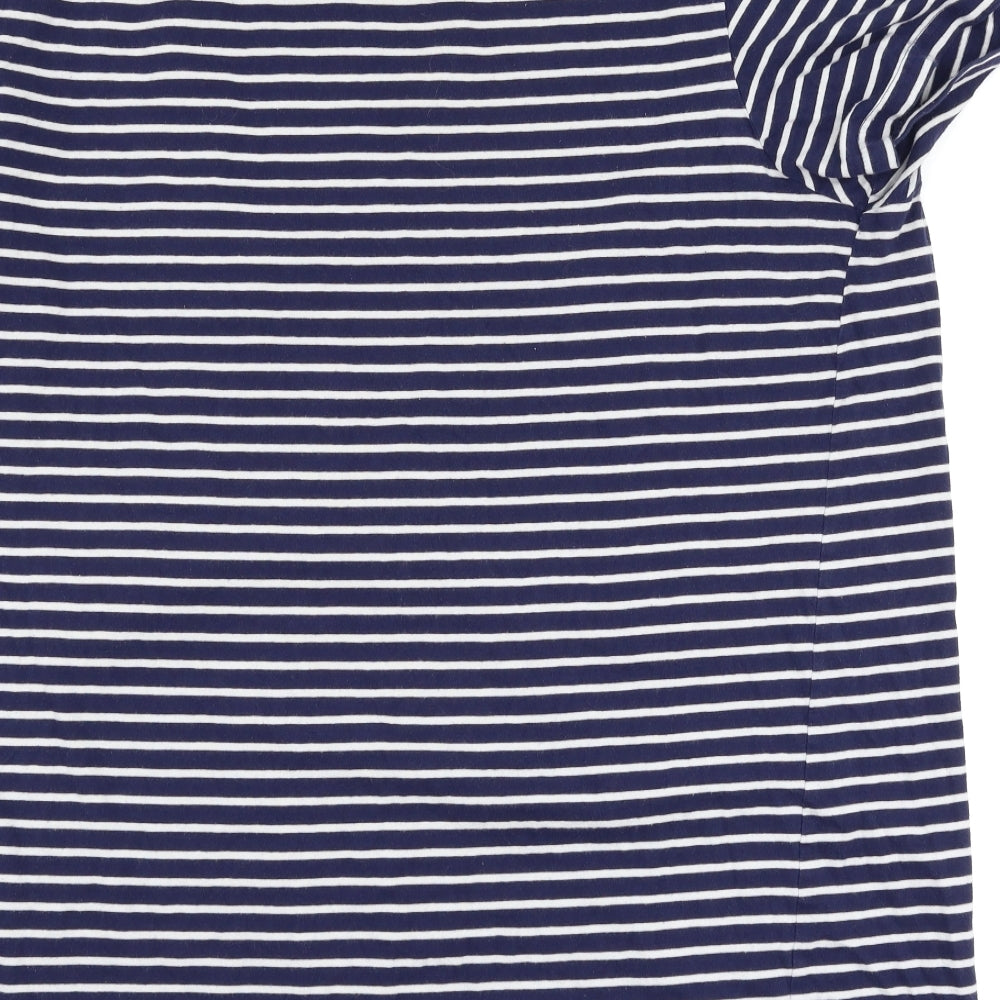 Primark Womens Blue Striped Basic T-Shirt Size 18 - slogan