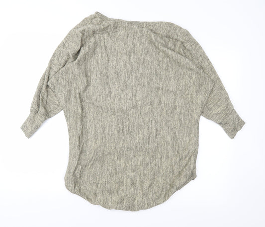 Krisp Womens Brown Basic Blouse Size M