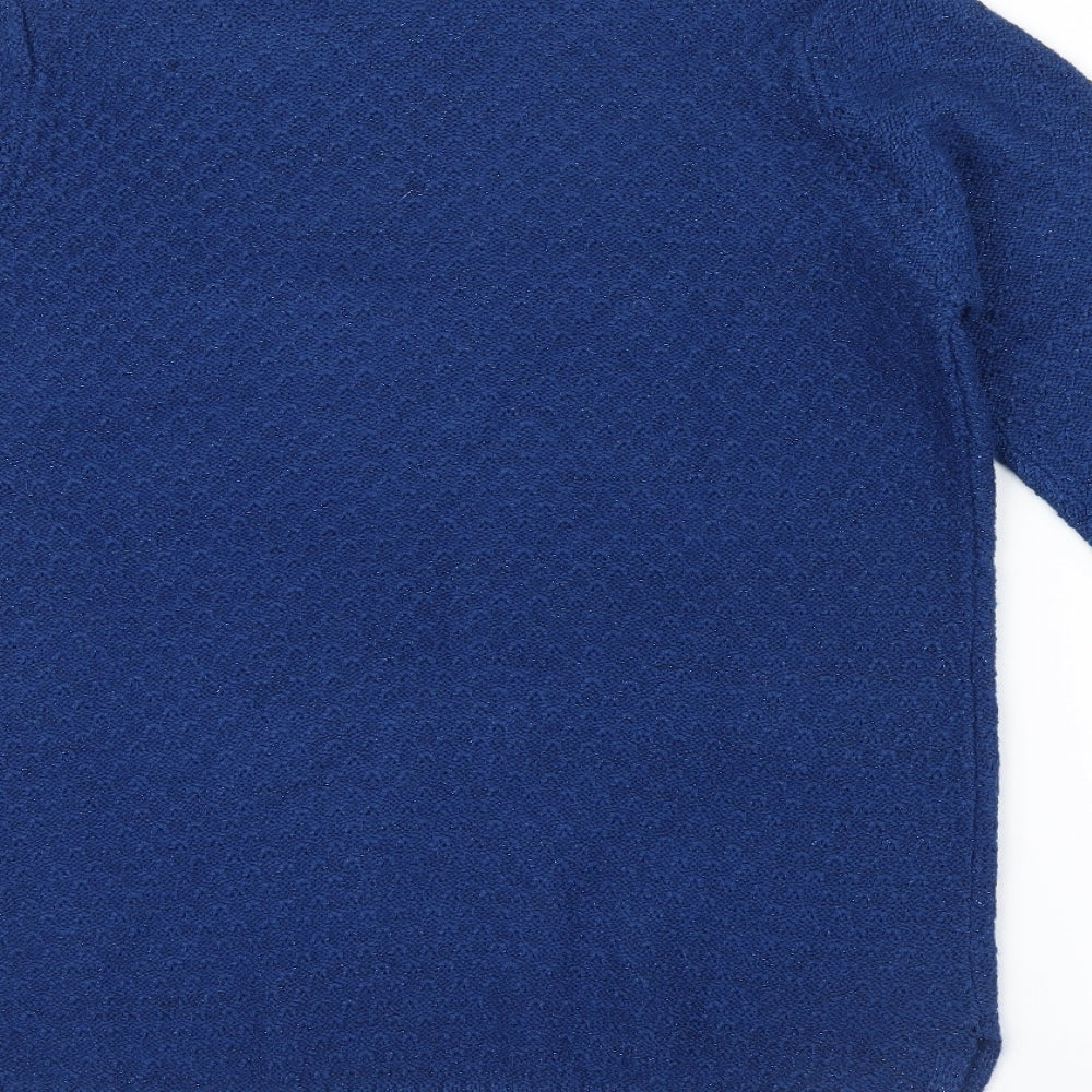 Isle Essentials Womens Blue Pullover Jumper Size M