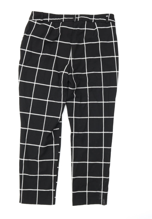 Kaleidoscope Womens Black Striped Trousers Size 12 L25 in