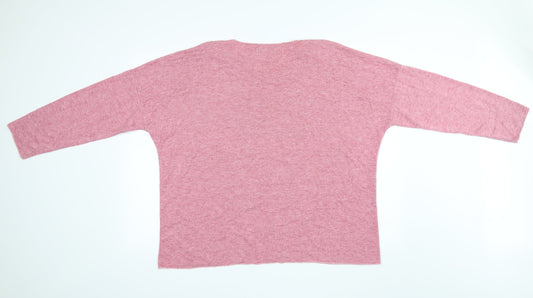 New Collection Womens Pink Basic Blouse Size L