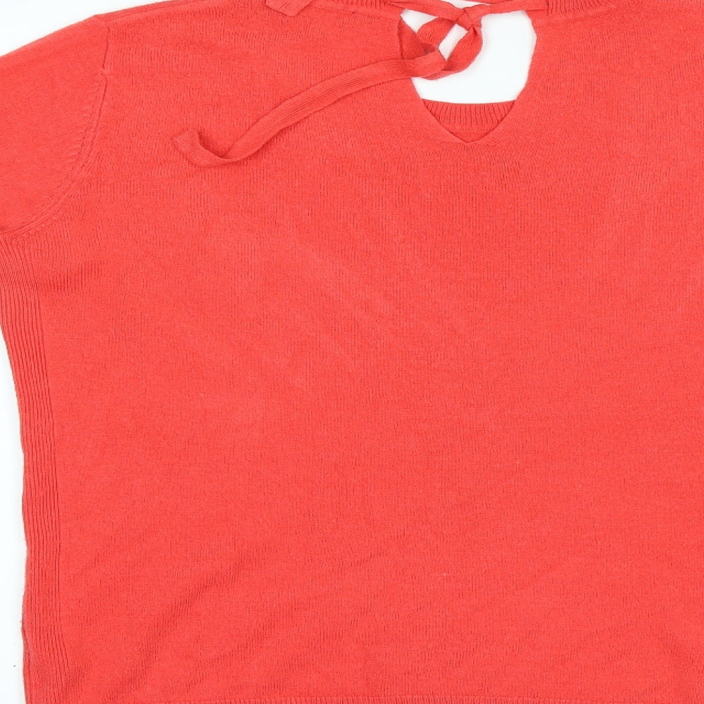 Womens UK Size 12 Dorothy Perkins Red Basic Blouse