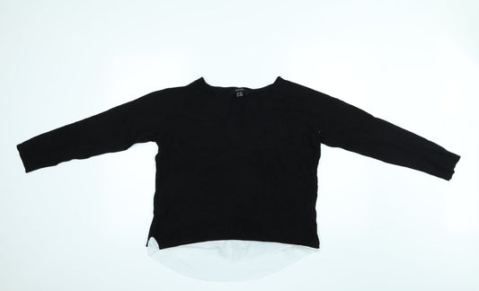 ESMARA Womens Black Basic Blouse Size 16