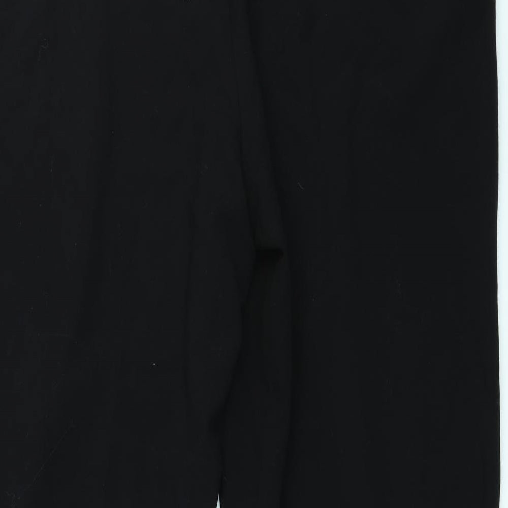 Womens UK Size 16 Papaya Regular Fit Black Trousers