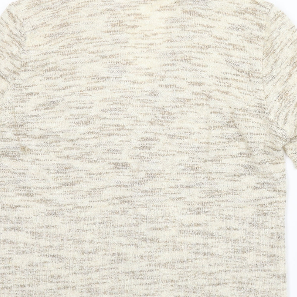 Preworn Womens Beige Cardigan Jumper Size S