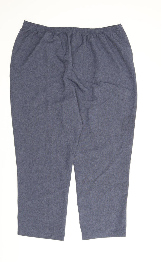Womens UK Size 22 Le Bon Marché Regular Fit Capri Blue Trousers