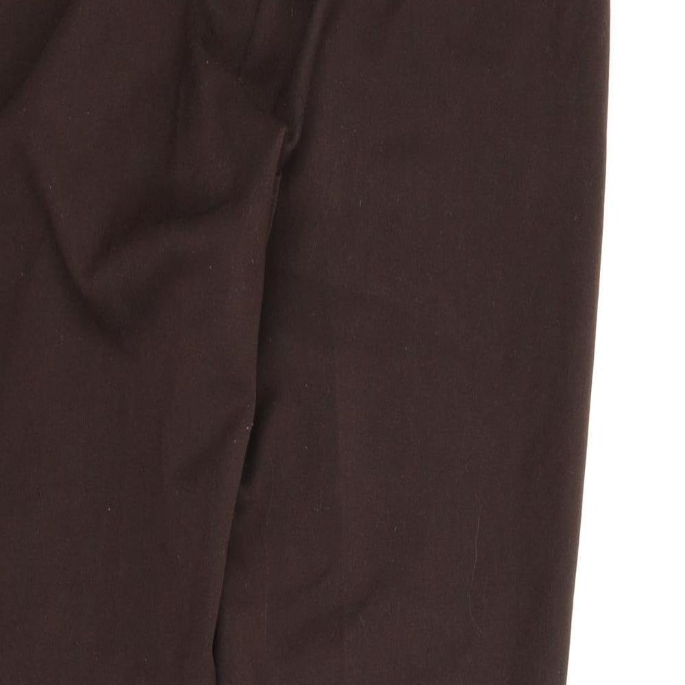 Womens UK Size 8 M&S Regular Fit Carpenter Brown Trousers