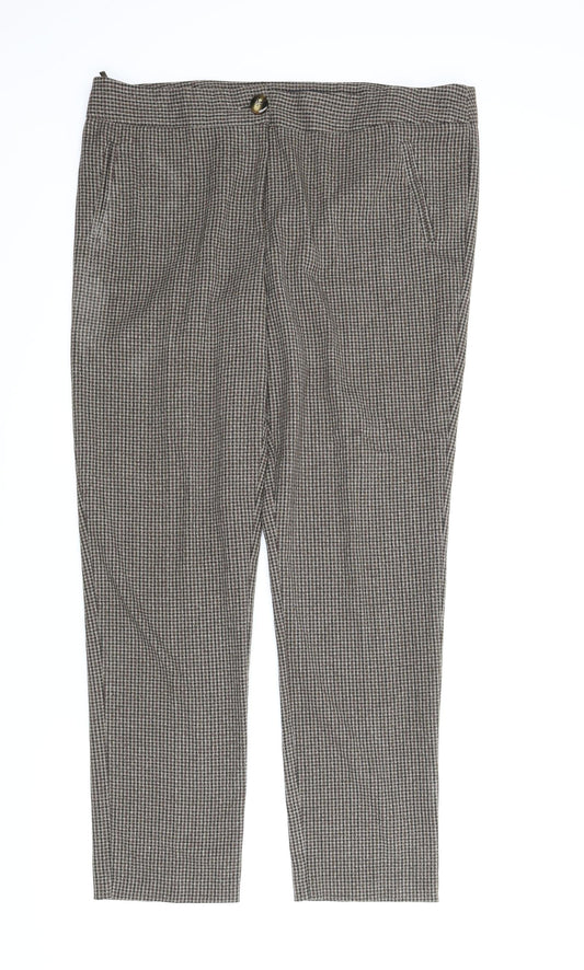 Womens UK Size 16 Papaya Regular Fit Carrot Brown Trousers