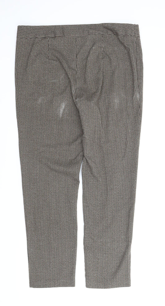 Womens UK Size 16 Papaya Regular Fit Carrot Brown Trousers