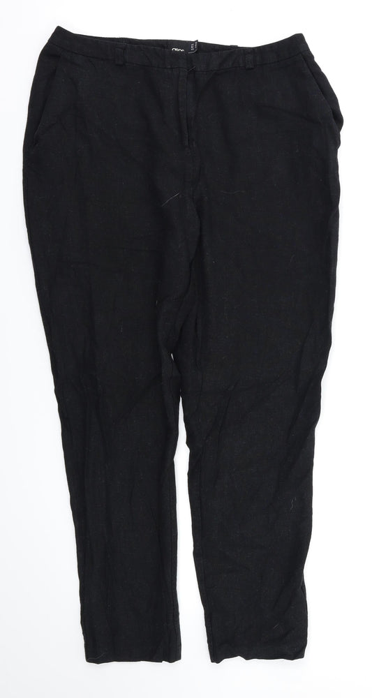 Womens UK Size 10 ASOS Regular Fit Black Trousers