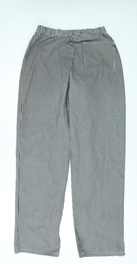 tibard ltd Mens Black Check Trousers Size M L31 in - Chefswear