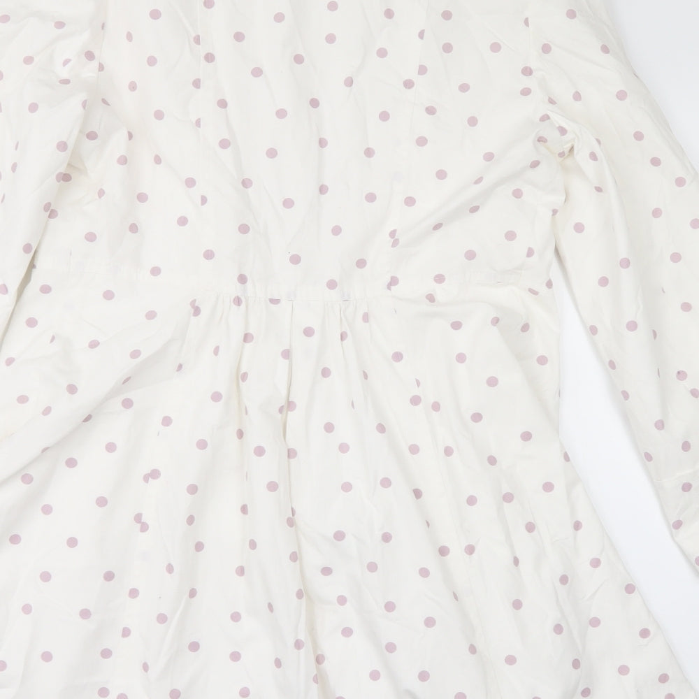 Womens UK Size 12 Marks and Spencer White Pea Coat
