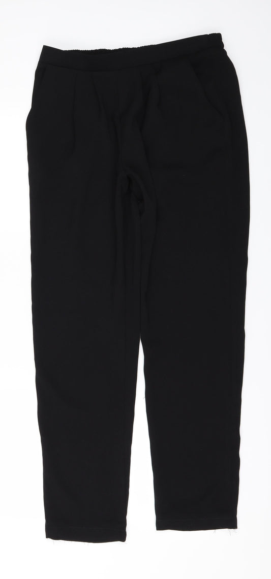 Womens UK Size 10 Debenhams Regular Fit Black Trousers