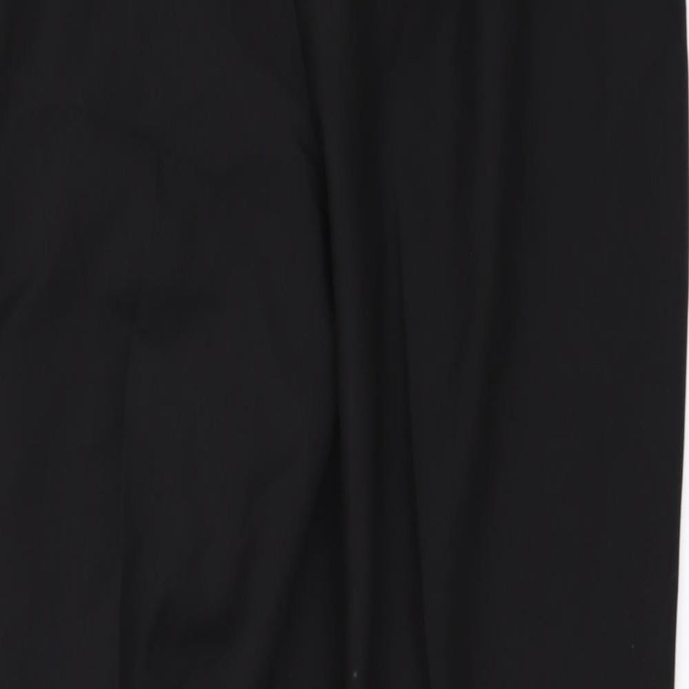 Preworn Womens Black Trousers Size 10 L25 in