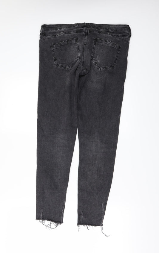 Denim & Co. Womens Black Denim Skinny Jeans Size 12 L27 in