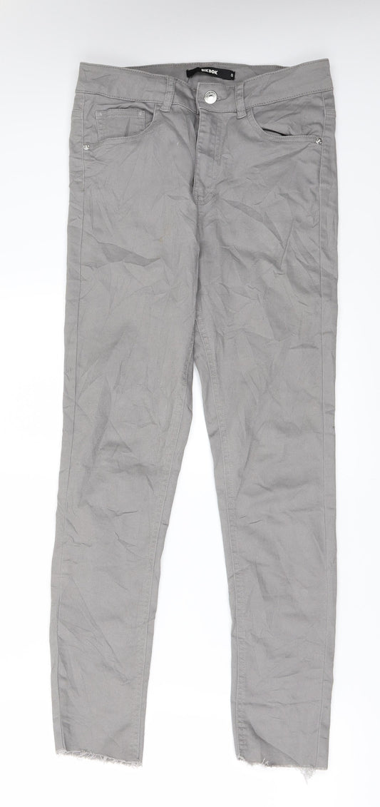 Bikbok Womens Grey Denim Capri Jeans Size S L28 in