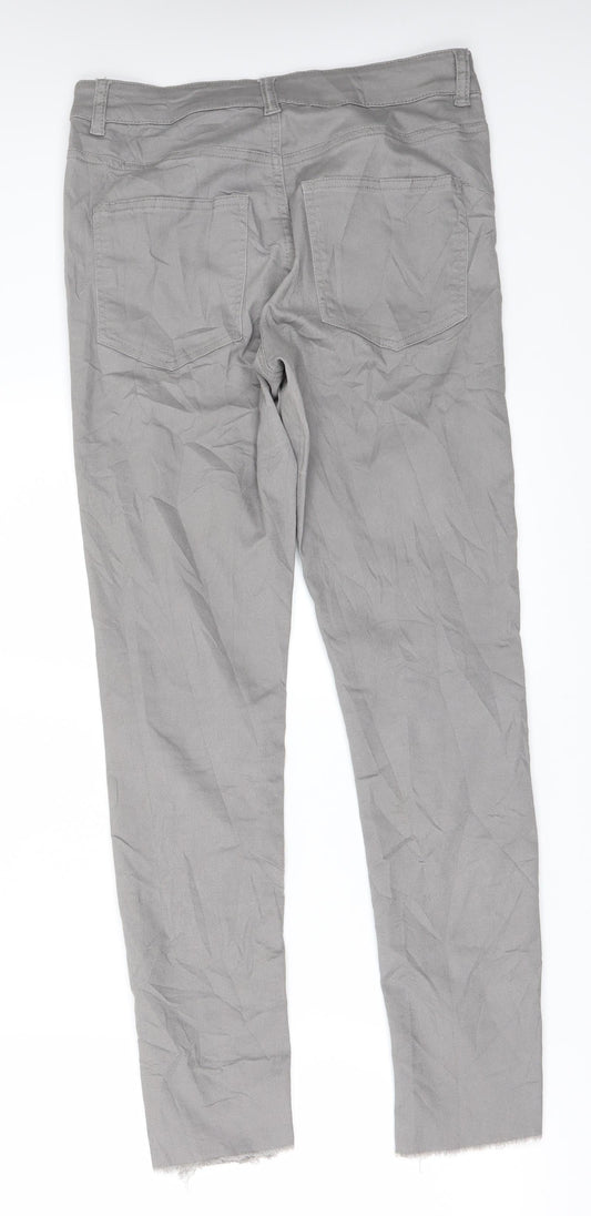 Bikbok Womens Grey Denim Capri Jeans Size S L28 in