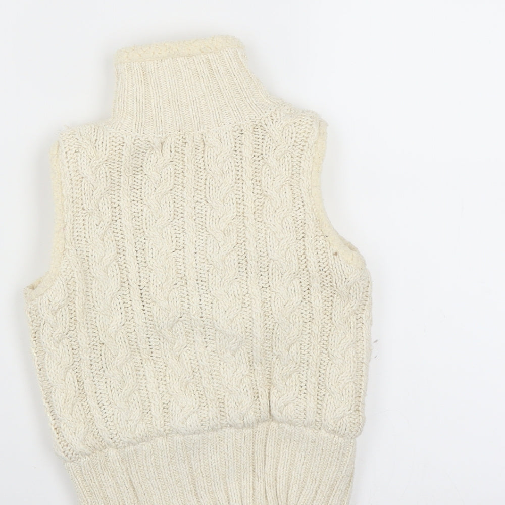 Jillian's Closet Girls Ivory Full Zip Jumper Size 4 Years - Bodywarmer