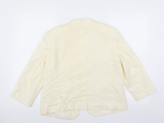 M&Co Womens Yellow   Jacket Suit Jacket Size 12