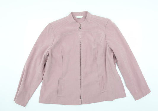 Womens UK Size 20 Classics Regular Pink Suit Jacket